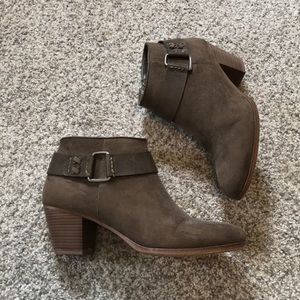 Olive green booties
